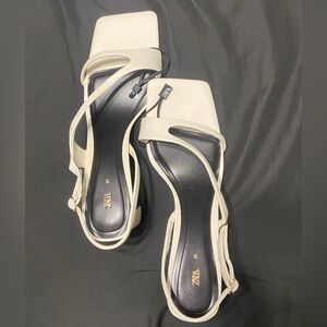 Zara Strappy Block Heel Sandals - Size 40